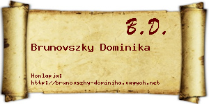 Brunovszky Dominika névjegykártya